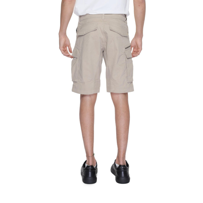 Image 2 : Détail poches latérales bermuda Replay beige coton stretch — Delvale