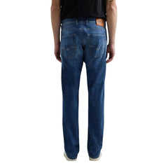 Image 3 : Jean homme Replay straight fit délavé, finitions soignées et fermeture zip, bas de jambe visible — Delvale