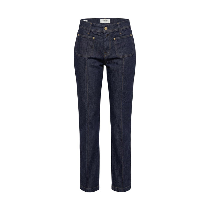 Image 3 : Jean Replay femme bleu coupe regular en coton lyocell, vue d'ensemble — Delvale