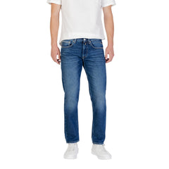 Image 1 : Jeans Replay homme bleu effet usé, coupe regular en coton — Delvale