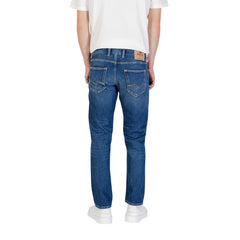 Image 2 : Détail jeans Replay homme bleu, fermeture zip et bouton — Delvale