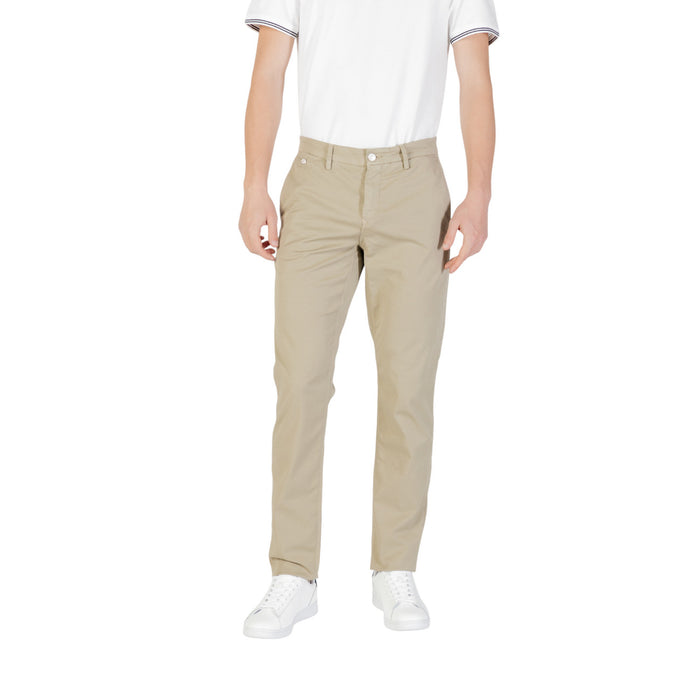 Image 1 : Pantalon Replay homme vert en coton stretch, vue de face — Delvale