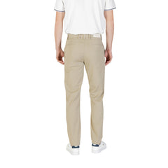 Image 2 : Pantalon Replay homme vert, détail fermeture zip et bouton — Delvale