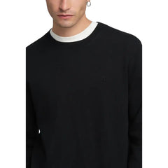 Image 3 : Pull noir Replay homme porté style décontracté vue profil — Delvale