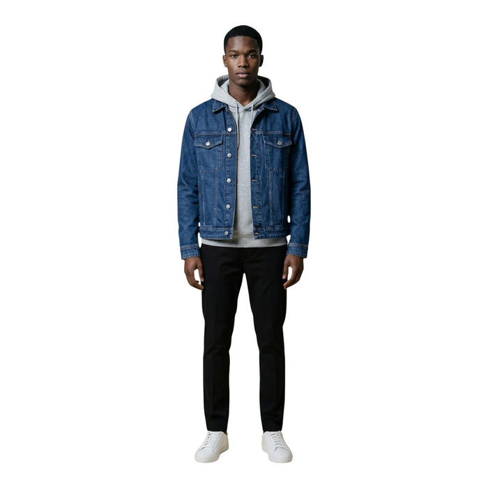 Image 2 : Détail veste Replay homme bleue manches longues et poches frontales — Delvale