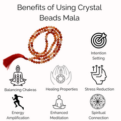 Rhodochrosite Gemstone Mala, 108 Prayer Bead Mala.