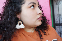 Rocio Rainbow Earrings (Black, Gold & White)