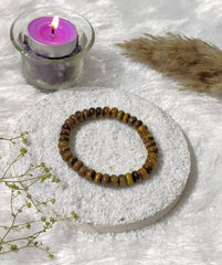 Rondelle Beads Tiger eye Bracelets, Healing Crystal Bracelets.