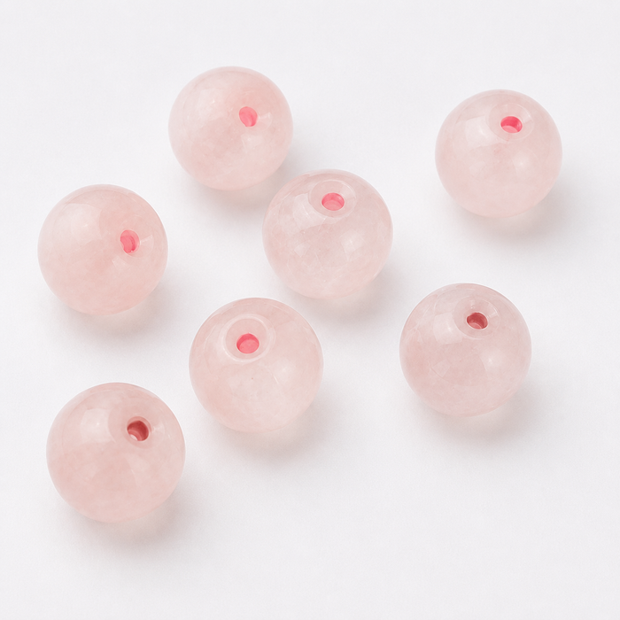 Rose Quartz Beads, Natural Round Crystal Beads 4mm to 12mm