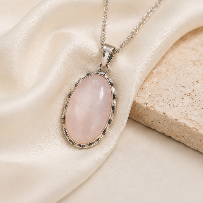 Rose Quartz Pendants – Natural Crystal Pendants Healing Gemstone Pendants