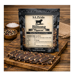 SA Pride Biltong Peppered Sliced Beef Steak 0.5lb
