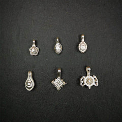 Silver Bead Counter Clips - Tibetan Buddhist art, detailed view