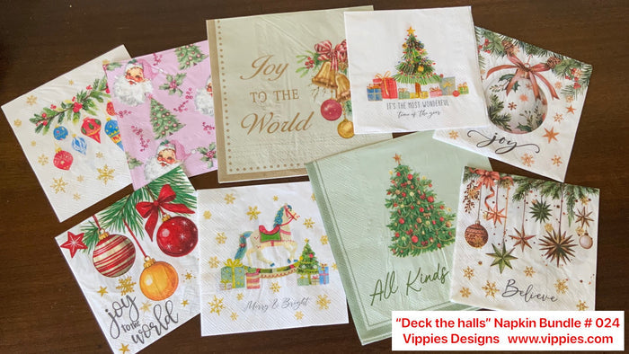 SNB-024-B/L "Deck the Halls" Special Napkin Bundle