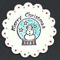 Snowglobe Rubber Stamp 2272D