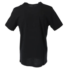 Image 2 : Détail du logo Futura Nike blanc contrasté sur t-shirt homme noir en coton, encolure ronde — Delvale