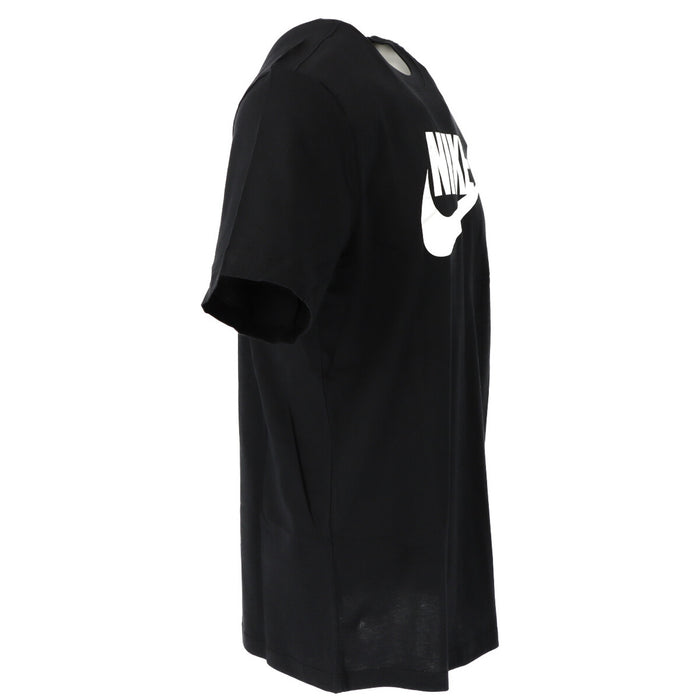 Image 3 : T-shirt Nike homme noir coupe droite, style casual sportswear, vue d'ensemble — Delvale