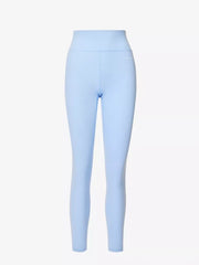 SPORTY & RICH High Rise Logo Print Stretch Wellness Athleisure Leggings - House Of Huntington