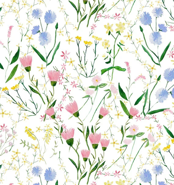 Spring Wildflower Print Wallpaper