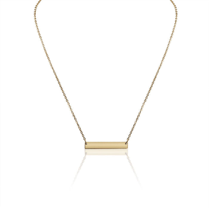 Stainless Steel Blank Bar Necklace - Premium Jewelry from WJW - Just $24.95! Shop now at Pat's Monograms