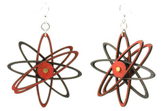 Steampunk gear earrings in third colorway, laser-cut and made in USA