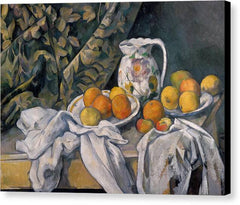 Still Life with a Curtain - Canvas Print