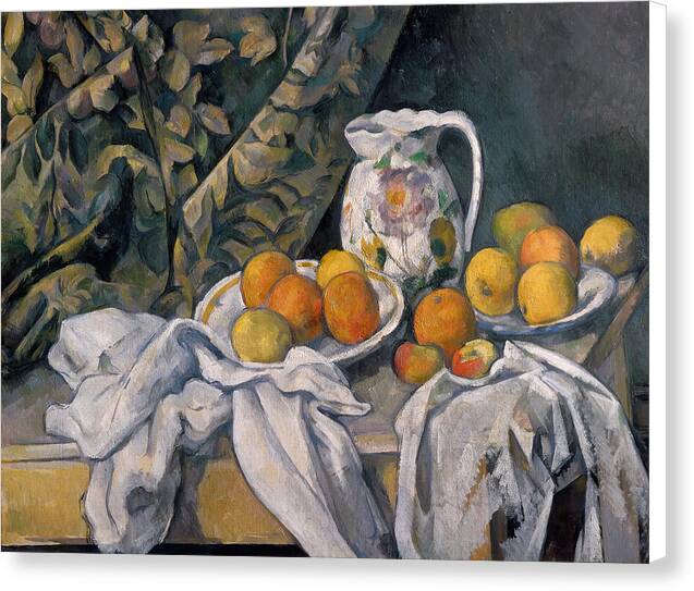 Still Life with a Curtain - Canvas Print