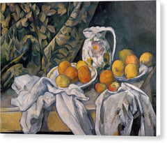 Still Life with a Curtain - Canvas Print