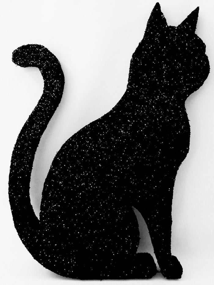 Styrofoam black cat cutout - Designs by Ginny