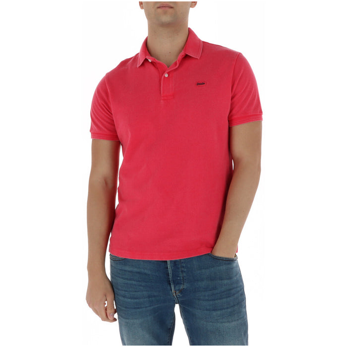 Image 6 : Vue de dos du polo homme Superdry blanc manches courtes pur coton — Delvale