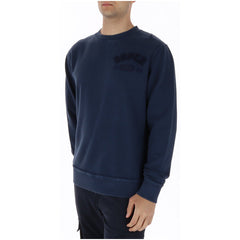Image 3 : Sweatshirt Superdry homme bleu marine col rond, coupe droite et bandes côtelées aux poignets, look casual complet — Delvale