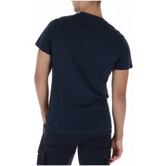 Image 2 : Vue de face du t-shirt Superdry homme en pur coton bleu marine, encolure ronde bien structurée — Delvale