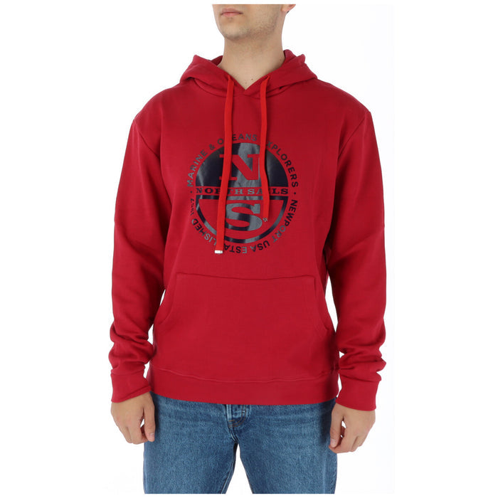 Sweat capuche homme rouge North Sails logo cercle NS Marine Oceans Explorers — Delvale