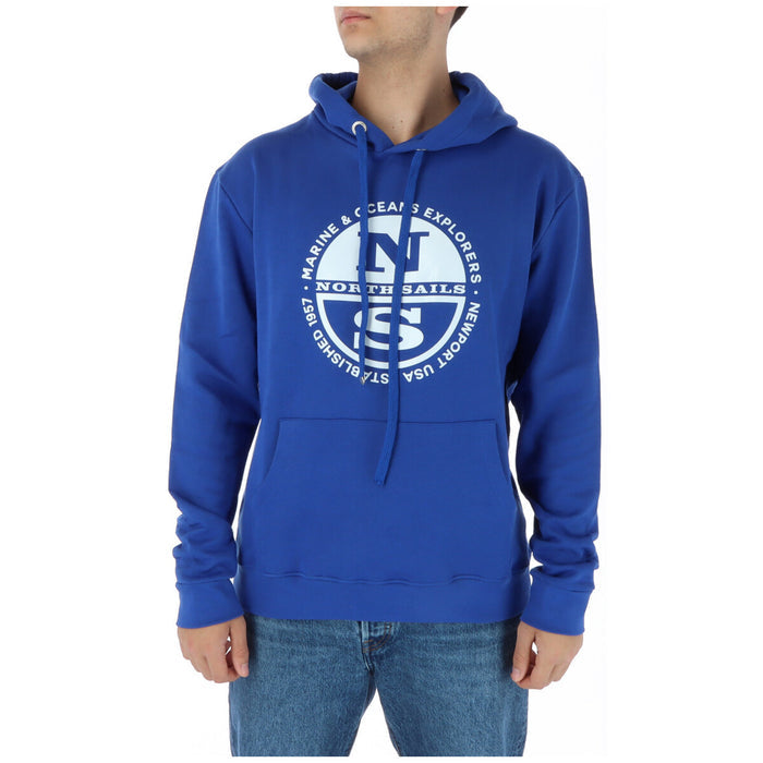 Sweat capuche homme bleu roi North Sails logo nautique NS imprimé buste — Delvale