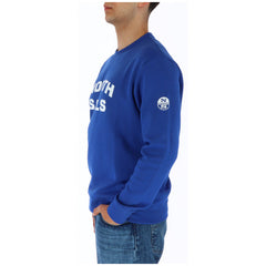 Sweat col rond homme bleu roi North Sails badge NS circulaire brodé manche gauche — Delvale
