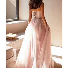 Sweetheart Ball Gown Prom Dress Tulle Long Women Formal Evening Gowns
