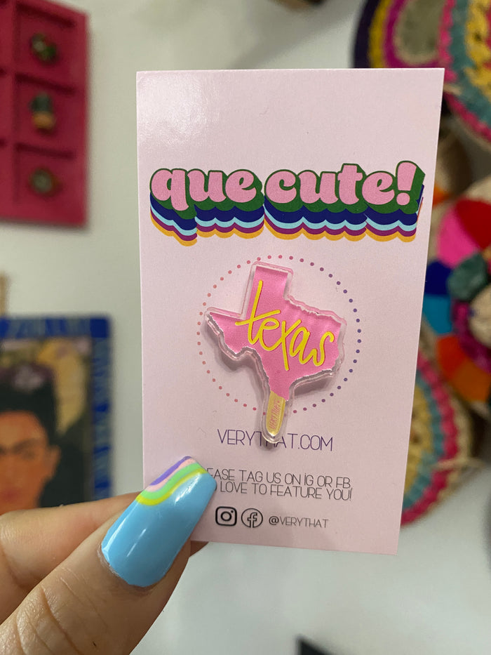 Texas Paleta Acrylic Pin