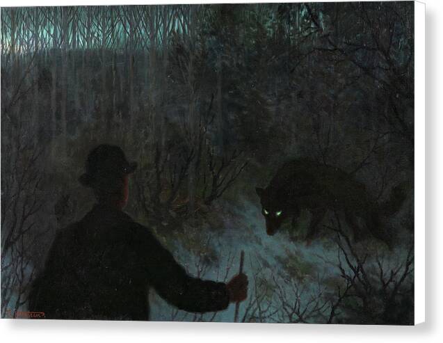 The Ash Lad and the Wolf - Canvas Print