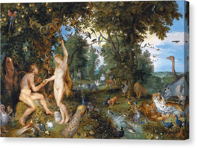 The Garden of Eden with the Fall of Man - Canvas Print
