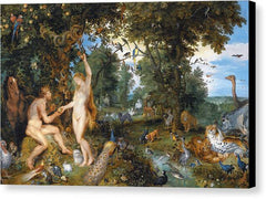 The Garden of Eden with the Fall of Man - Canvas Print
