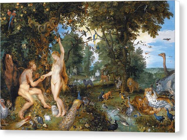 The Garden of Eden with the Fall of Man - Canvas Print