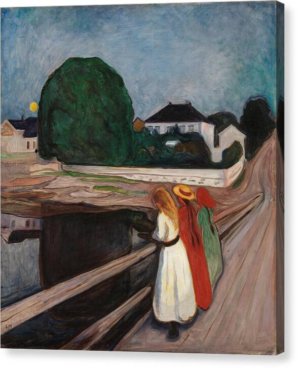 The Girls on the Bridge - Canvas Print