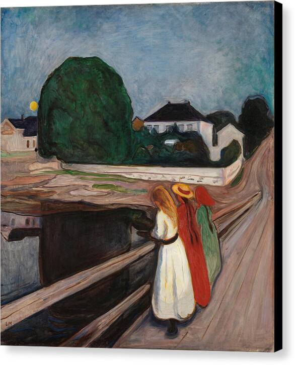 The Girls on the Bridge - Canvas Print