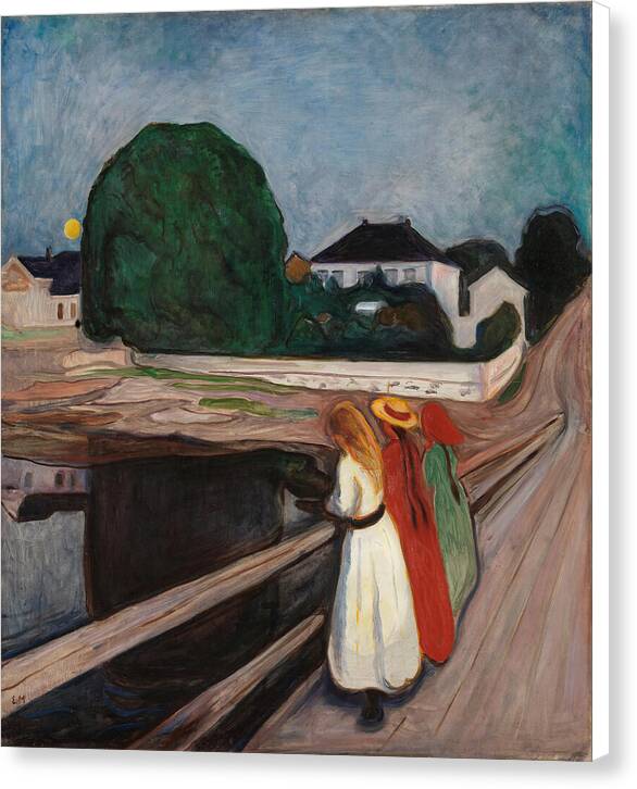 The Girls on the Bridge - Canvas Print