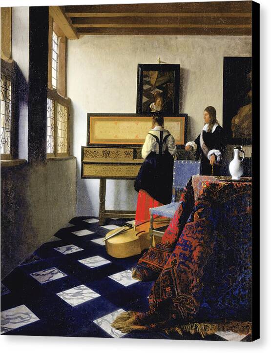 The Music Lesson - Canvas Print