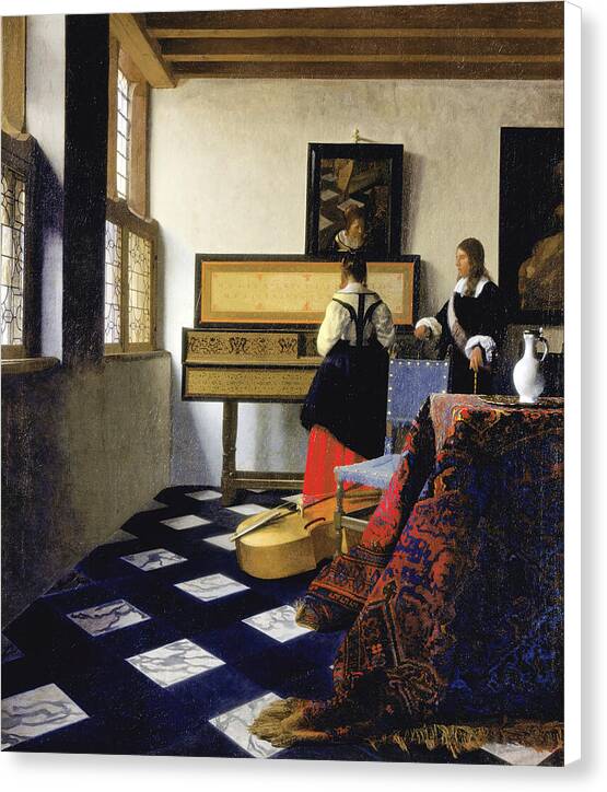 The Music Lesson - Canvas Print