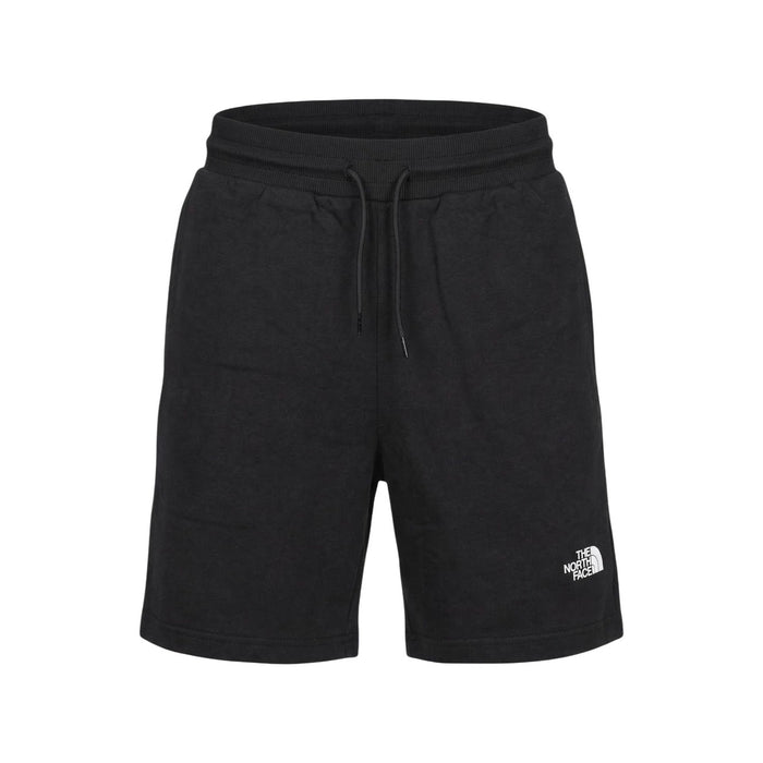 Image 2 : Vue face d'un short bermuda The North Face noir avec cordon de serrage à la ceinture et poches frontales latérales — Delvale