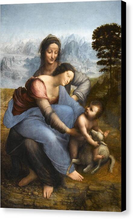 The Virgin and Child with Saint Anne - Canvas Print