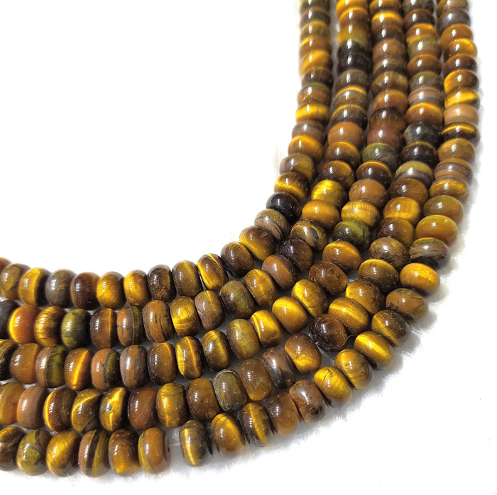 Tiger eye Rondelle Beads, Crystal Beads for Jewelry.