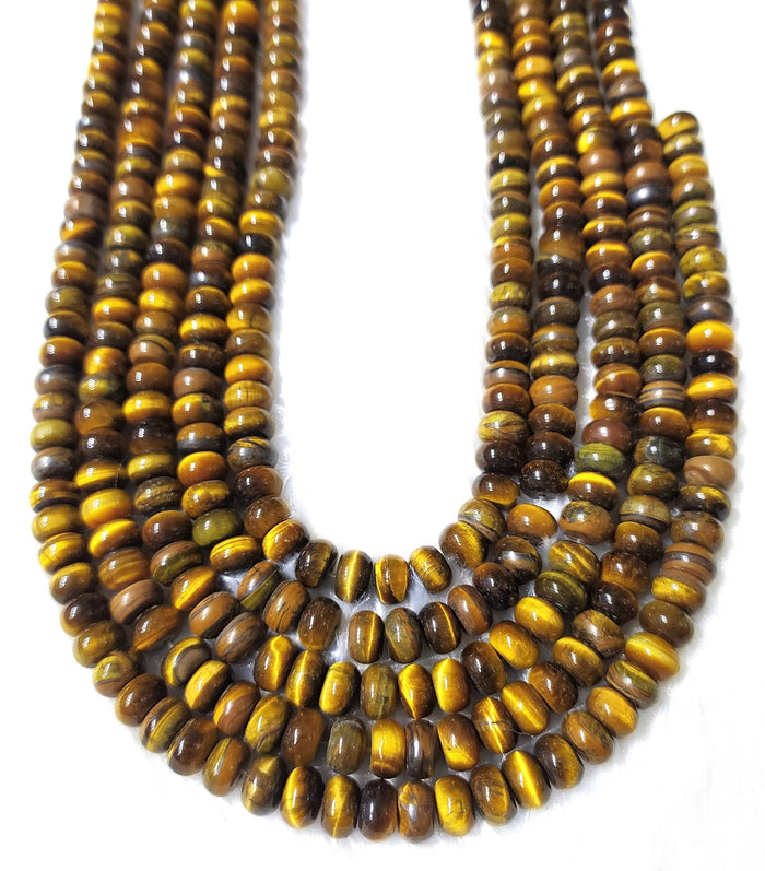 Tiger eye Rondelle Beads, Crystal Beads for Jewelry.