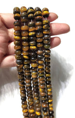 Tiger eye Rondelle Beads, Crystal Beads for Jewelry.